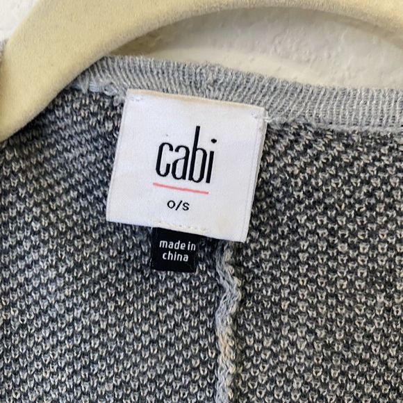 CAbi Poncho Wrap Womens One Size Gigi Leopard Animal Print Gray - Picture 4 of 5